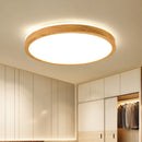 Ultra-slim Japanese solid wood LED ceiling light modern design 2021