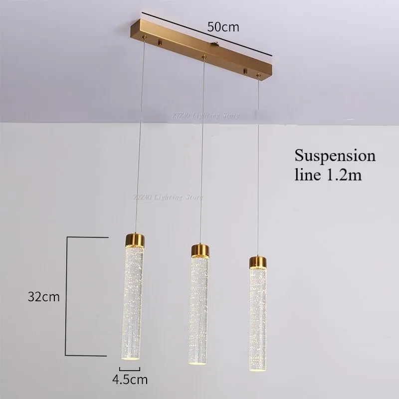 Modern bubble crystal pendant light for bars and cafés