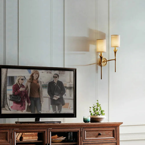 Antique wall light with calla lilies for interior decoration - vue 4 sur 8