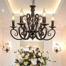 Antique iron and crystal retro nordic decorative chandelier