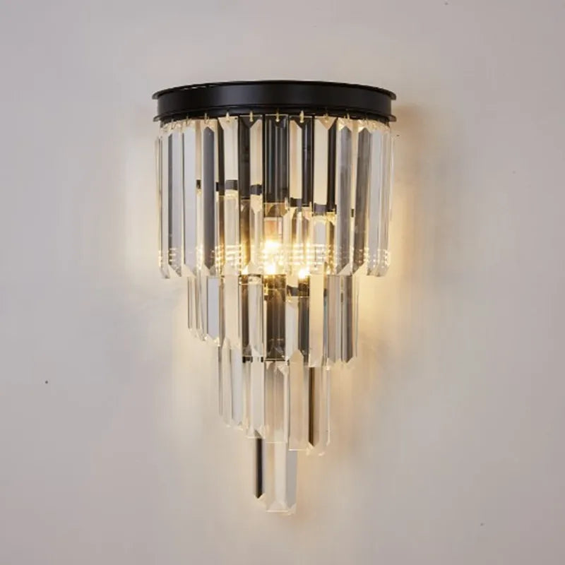 Nordic crystal wall light for modern indoor decor