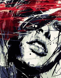 Paint by numbers girl portrait DIY home art decor