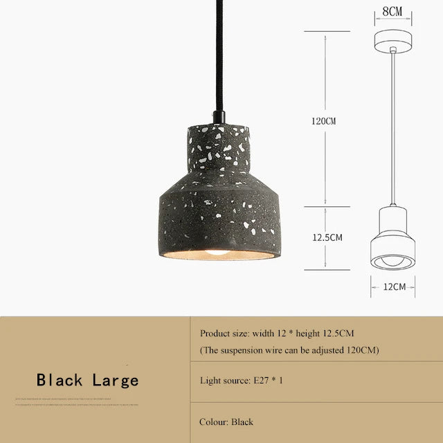 Modern terrazzo pendant light, Nordic design, multiple colours, LED