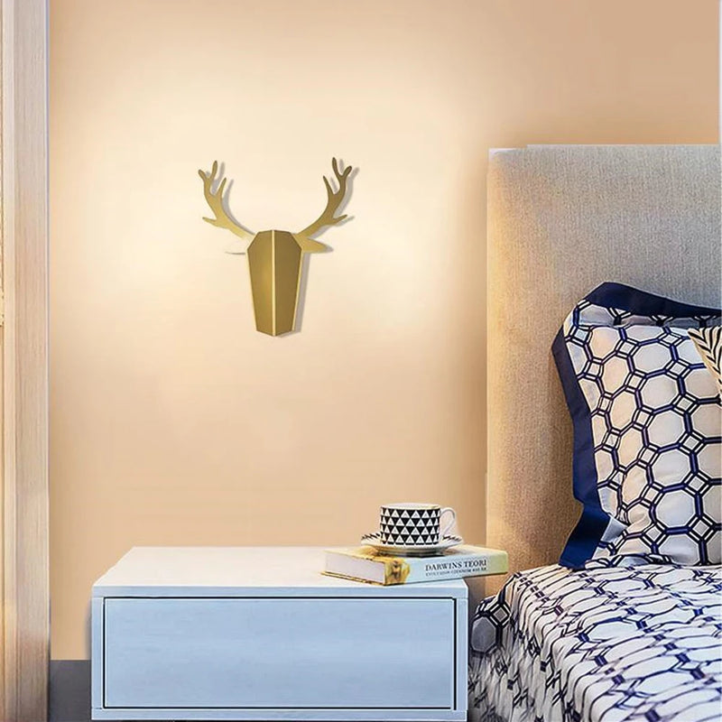 minimalist deer antler led wall light