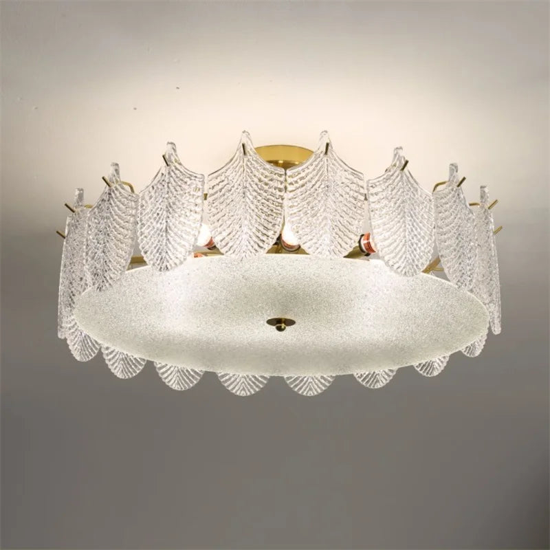 Modern glass ceiling light for elegant interiors