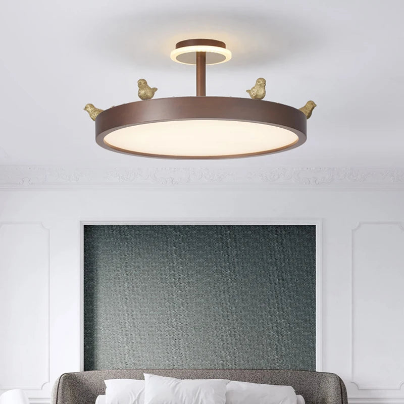 Creative Nordic crown bird chandelier for children's room - vue 5 sur 14