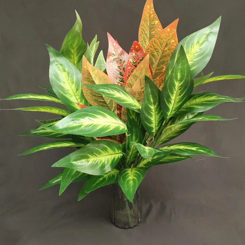 Decorative artificial tropical palm branches plastic - vue 6 sur 13