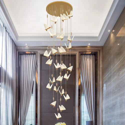butterfly chandelier ceiling decoration for living room and hall - vue 4 sur 13