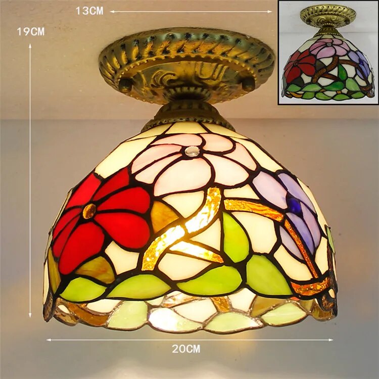 Modern creative glass LED ceiling light with 7W E27 bulb