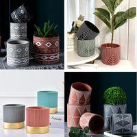 Homemade concrete flowerpot silicone mould