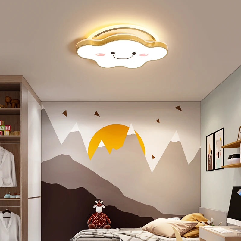 Modern nordic LED ceiling light for children's and students' bedrooms