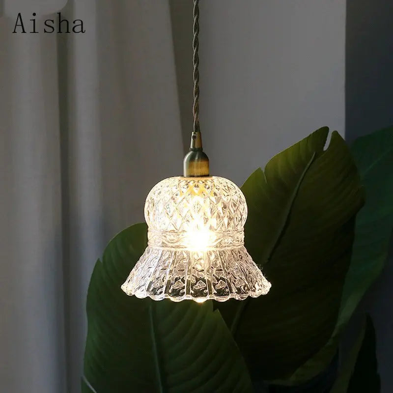 Nordic retro glass pendant light for interior decoration