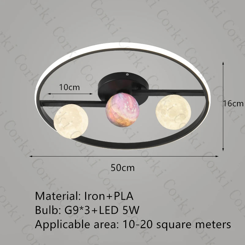 designer ceiling light in black and gold metal with white ball for modern interiors