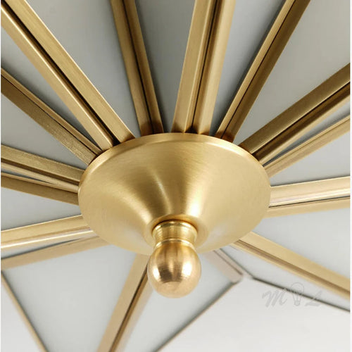 Nordic copper ceiling light for elegant interior decoration - vue 4 sur 7