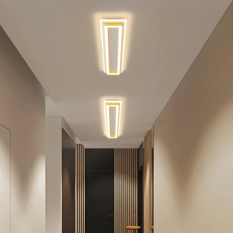 Modern nordic gold LED ceiling light decorative new collection - vue 5 sur 16