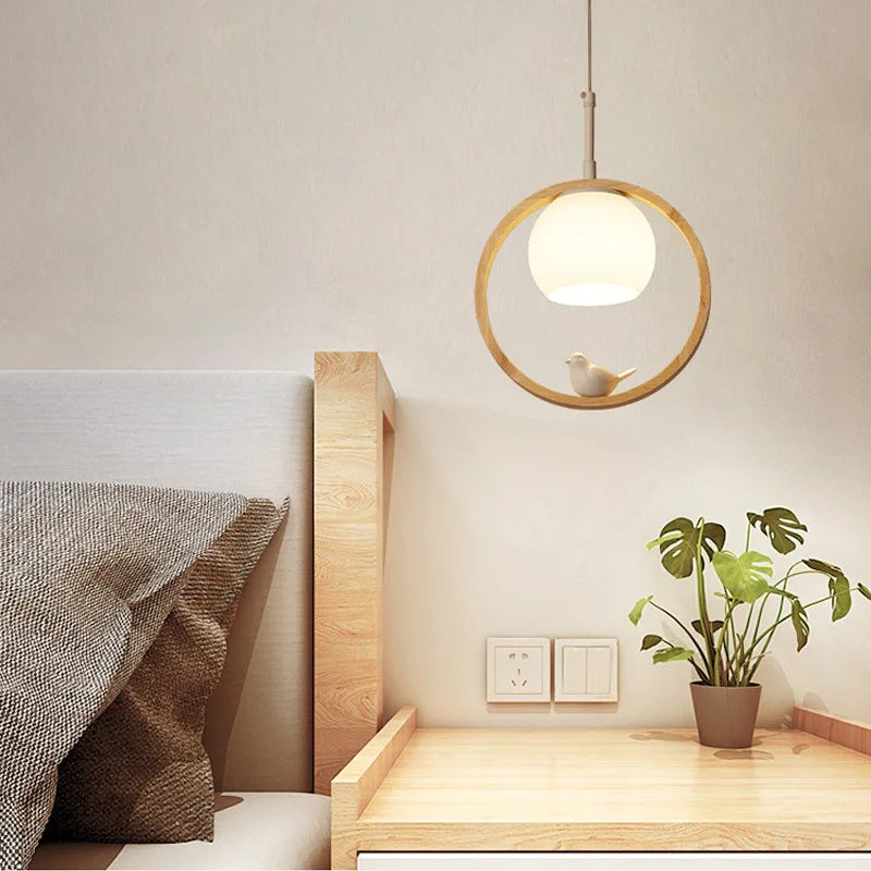 Traditional bird-shaped LED pendant lights for indoor decoration