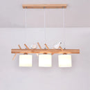 Nordic solid wood LED pendant light for dining room, ceiling, bedroom, living room, kitchen