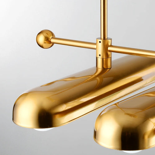 Art deco gold chandelier in glass and iron for elegant lighting - vue 8 sur 12