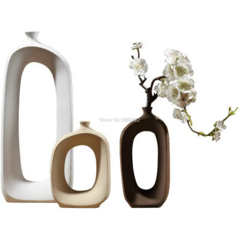 Nordic vintage ceramic vase for home decor