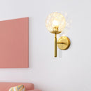 Nordic wall light with luxurious forged glass water pattern