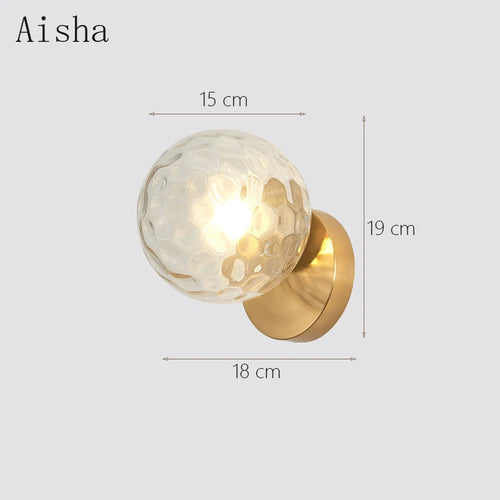 Glass moon wall light for interior decoration - vue 5 sur 14