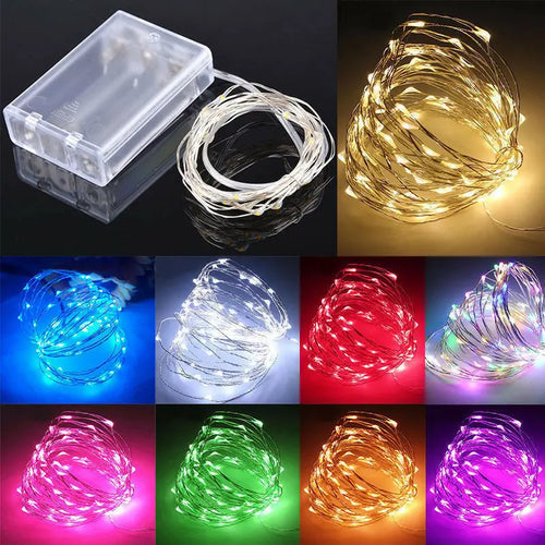 Copper wire LED string light for party decorations - vue 2 sur 15