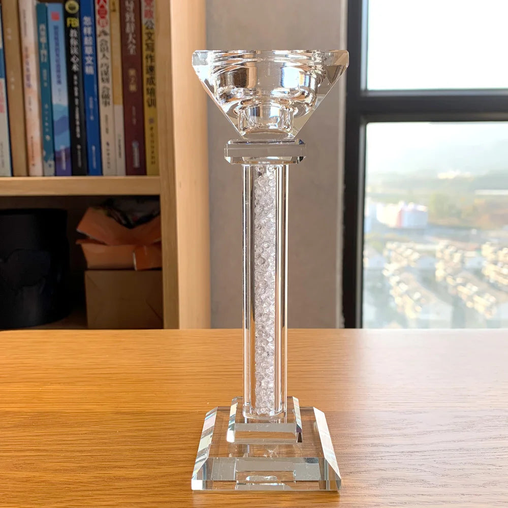 Premium crystal candlestick for romantic decoration