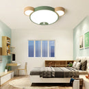 Modern creative LED wooden bear ceiling light