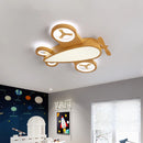 Nordic airplane ceiling light with remote control for children