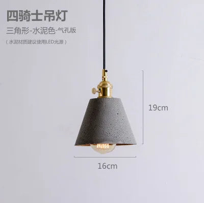 Industrial cement pendant light for table and bar - vue 21 sur 23