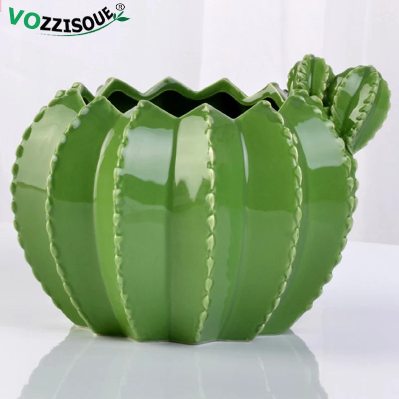Creative ceramic pots for decorative cacti and bonsai