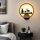 Modern minimalist round nordic LED wall light for weddings and children's room