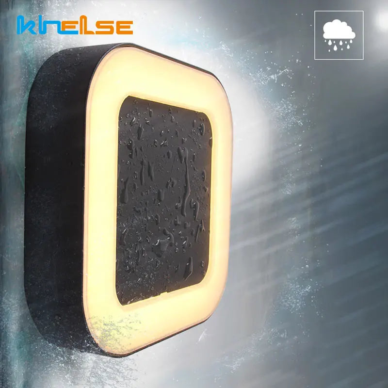 12W Waterproof Outdoor Wall Lights Radar Motion Sensor IP65 Wall Sconce Lamp LED Balcony Porch Garden Villa Lighting Fixtures - vue 3 sur 8