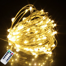 Remote controlled decorative waterproof LED copper wire string lights