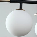 Nordic iron chandelier with LED glass balls for restaurant