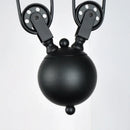 Vintage industrial 3-head iron pulley pendant light