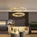 Dimmable gold and silver crystal LED chandelier