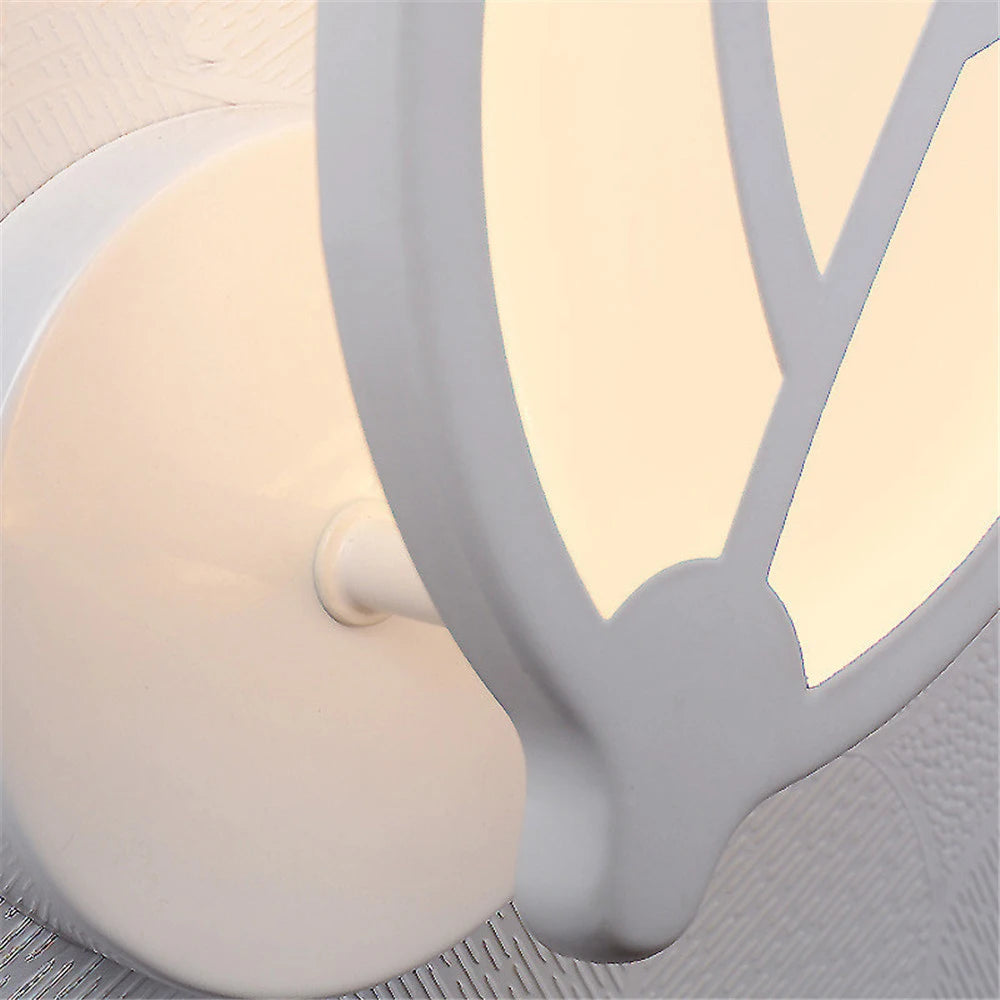 creative acrylic led wall light with leaves - vue 5 sur 8