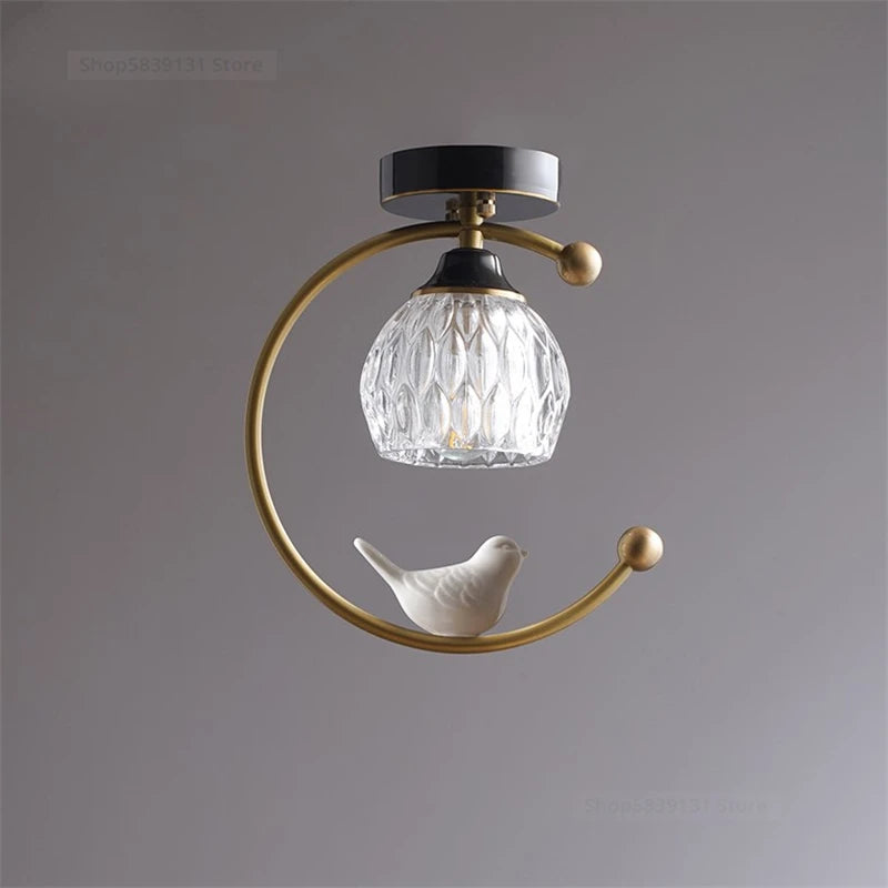 Nordic style crystal LED ceiling light modern decorative lighting
