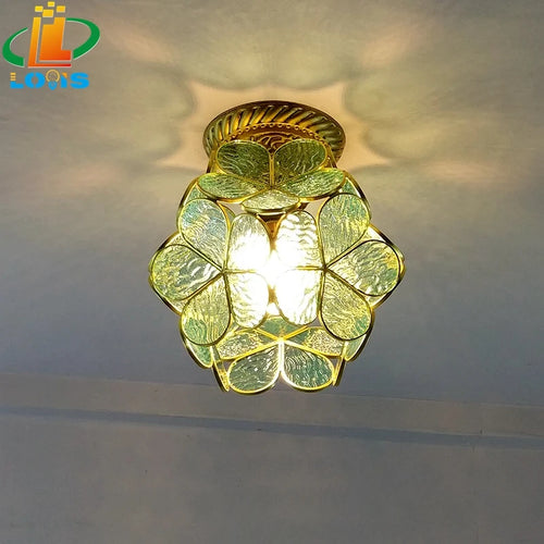 Nordic style glass petal lamp for interior decoration - vue 10 sur 18