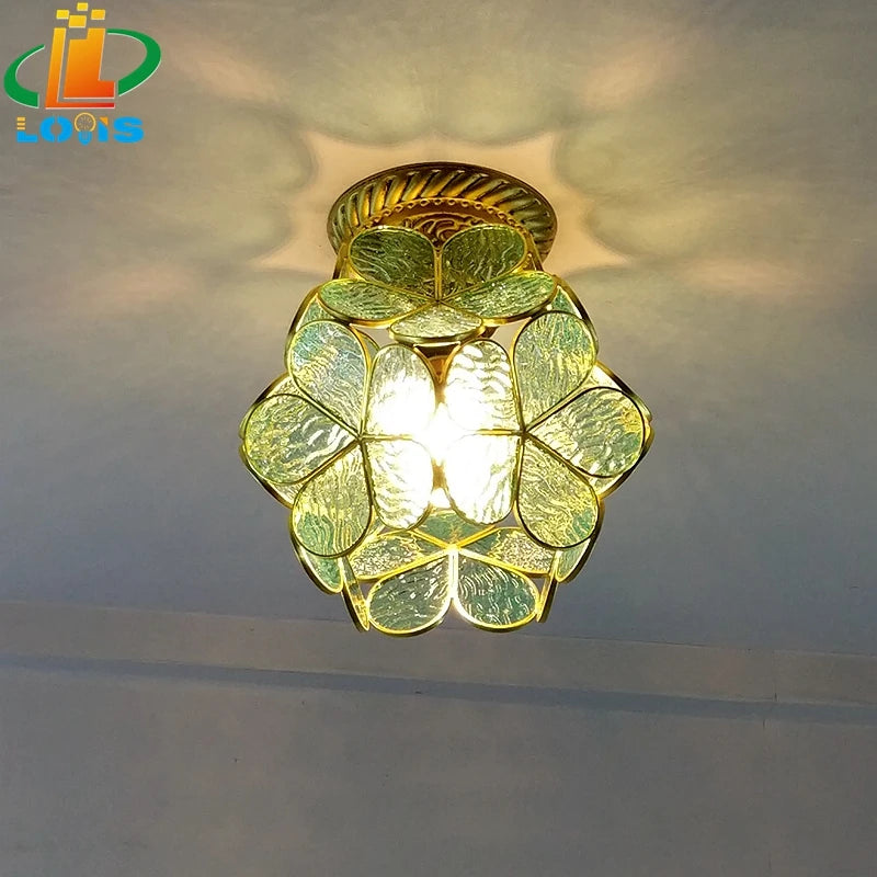 Nordic style glass petal lamp for interior decoration - vue 9 sur 18