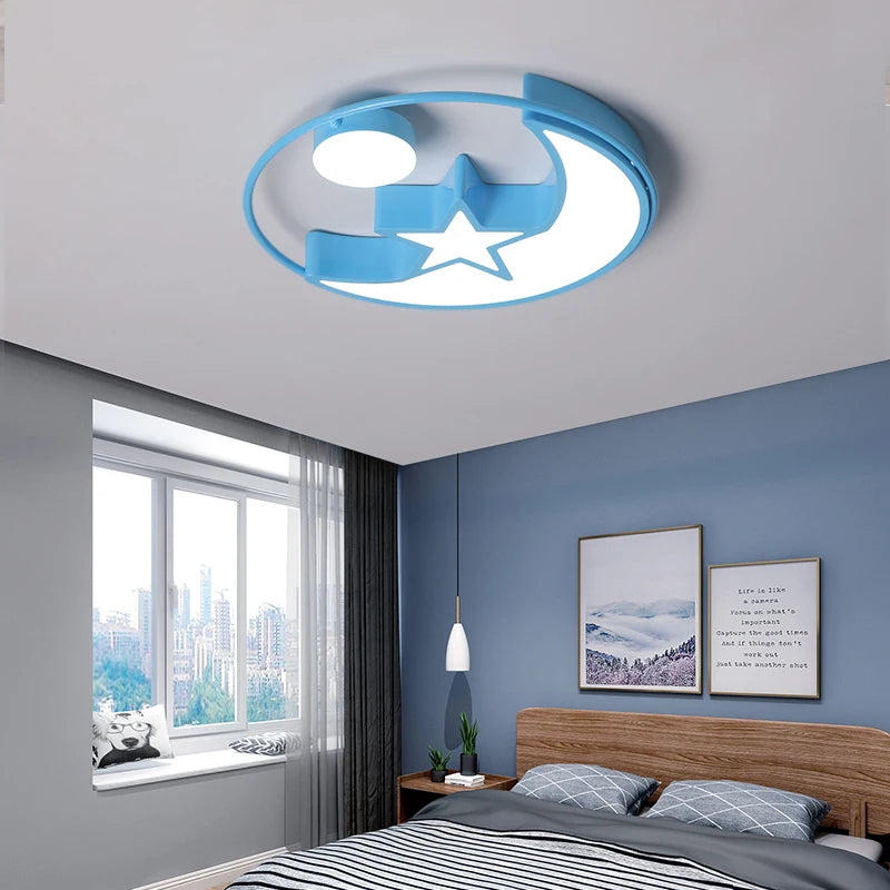 Decorative LED ceiling light for indoor children’s room and nursery - vue 3 sur 11