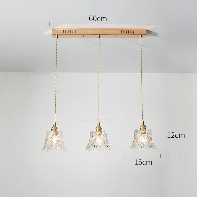Decorative vintage Japanese glass pendant light