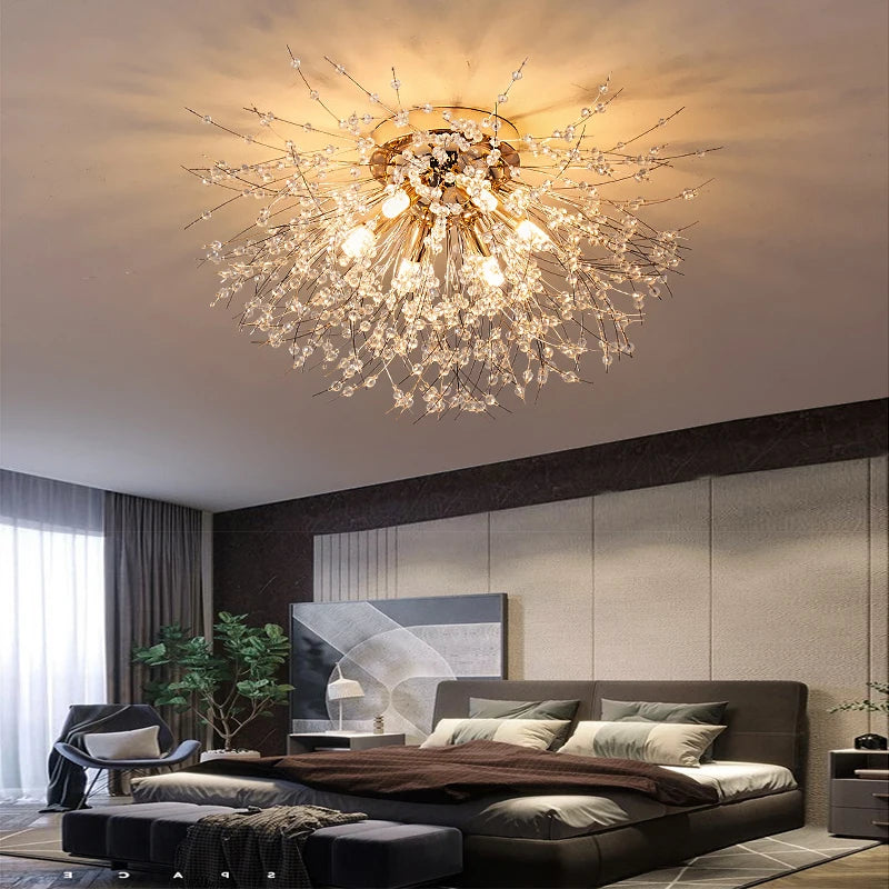Modern LED firefly chandelier for simple interior décor