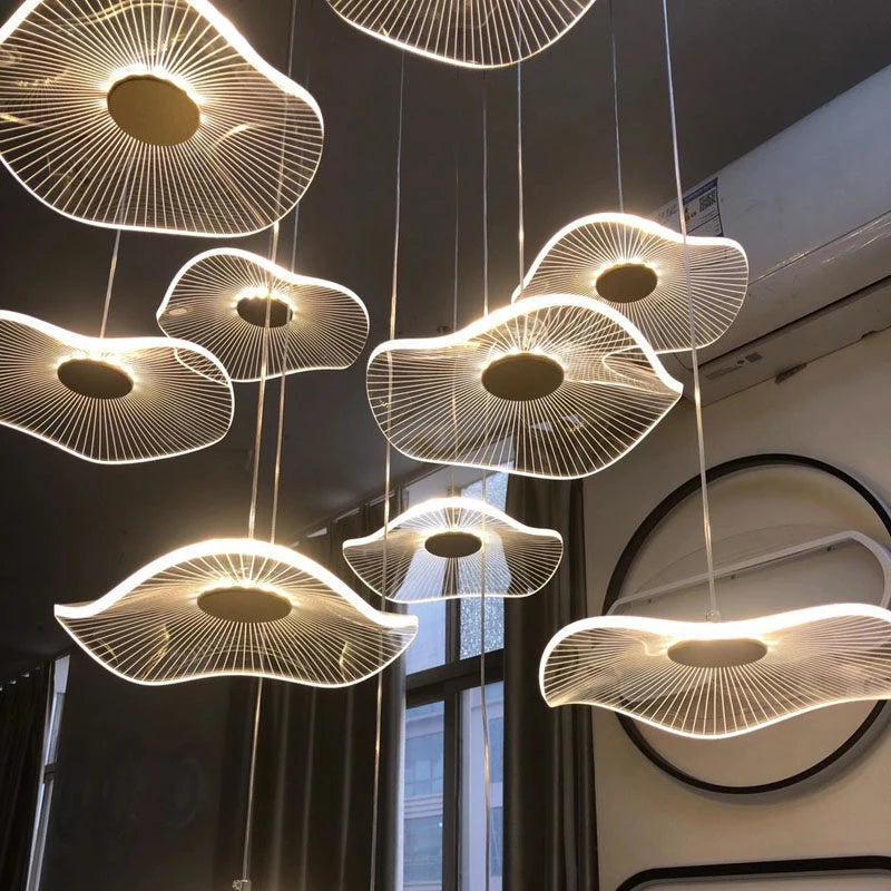 Nordic acrylic chandelier with creative design for elegant spaces - vue 4 sur 12