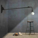 retro long arm industrial wall light for bar and restaurant