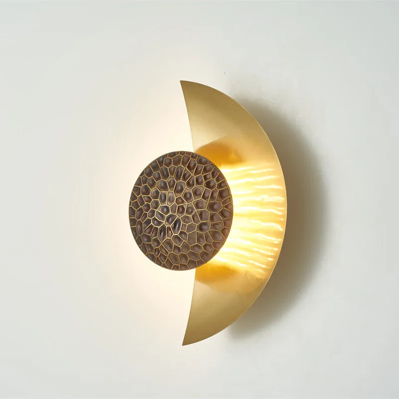 Helix crescent wall light creative design for a unique atmosphere