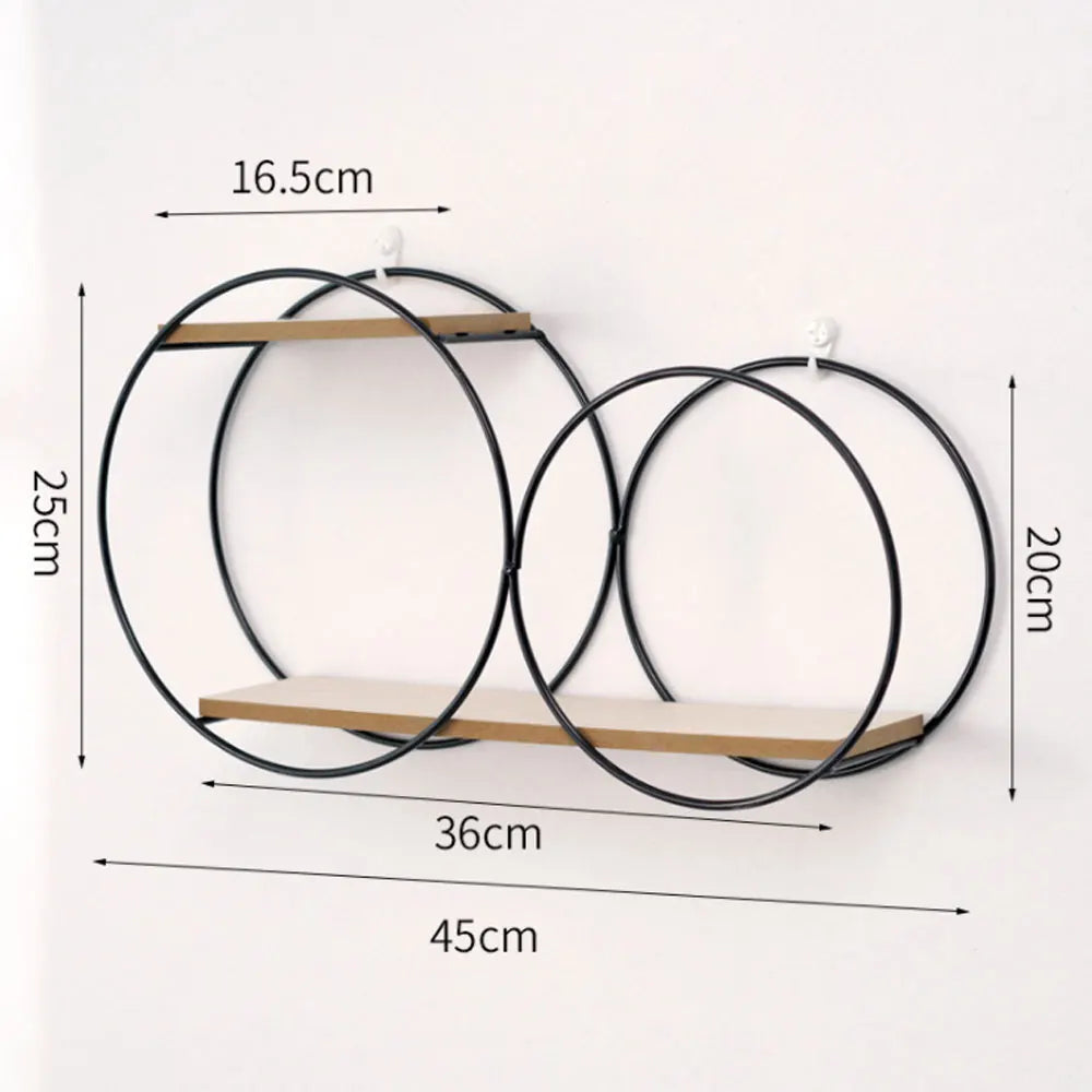 circular hanging wall shelf for home decor
