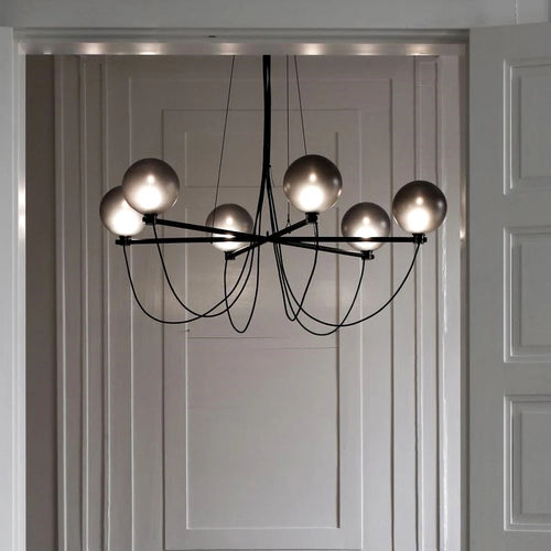 Nordic style glass chandelier for modern and elegant interiors - vue 2 sur 5