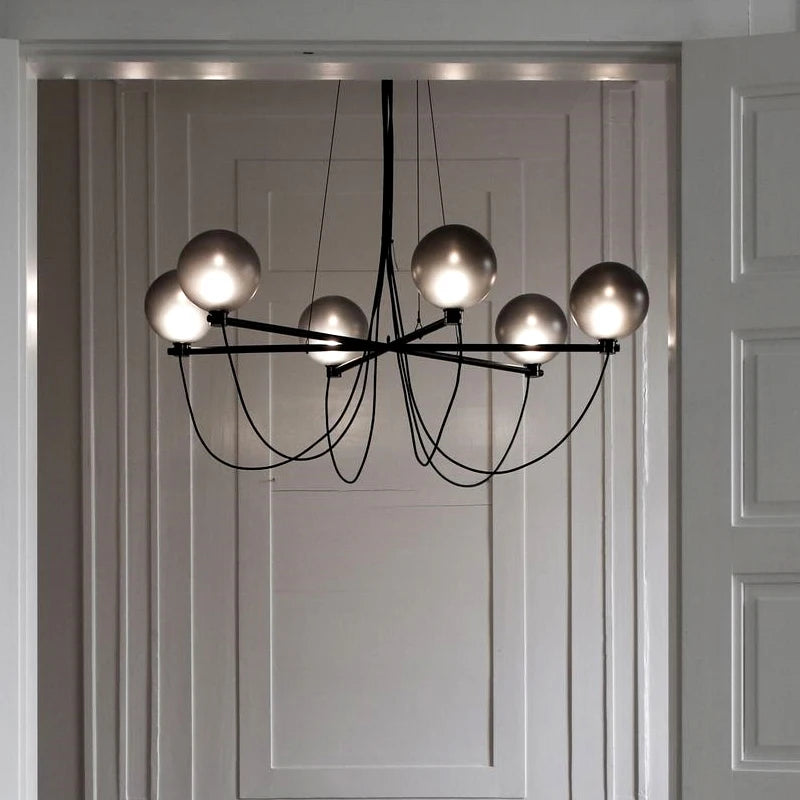 Nordic style glass chandelier for modern and elegant interiors